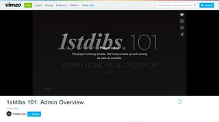 1stdibs 101: Admin Overview on Vimeo