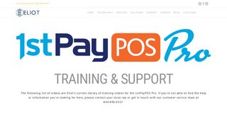 1stPayPOS Pro Support & Training | Eliot Management Group