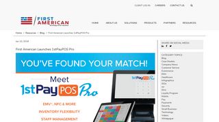 1stPayPOS® Pro I First American | First American