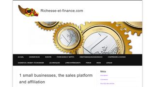 1 small businesses, the sales platform and affiliation – Richesse-et ...