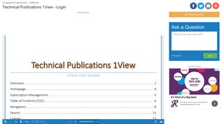 Technical Publications 1View - Login | manualzz.com