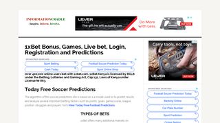 1xBet Bonus, Games, Live betting, Login and Predictions - Kenya