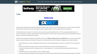 1xBet Kenya Login - Opinions for the site - Zonebetting.com