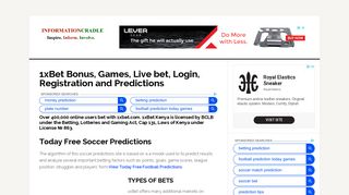 1xBet Bonus, Games, Live bet, Login, Registration ... - InformationCradle