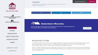 Homeowners Warranty | 2-10 HBW - 2-10 Home Warranty
