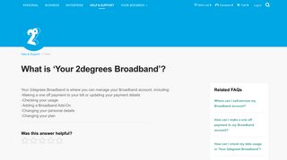 What is 'Your 2degrees Broadband'? - FAQs