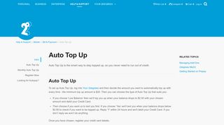 Auto Top Up | Help & Support | 2degrees Mobile