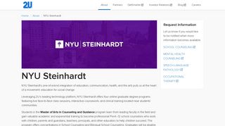 NYU Steinhardt | 2U - 2U.com