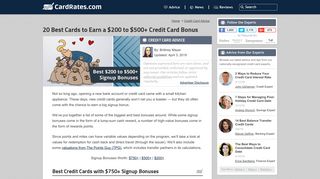 20 Best Cards to Earn a $200 to $500+ Credit Card Bonus