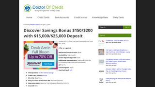 Discover Savings Account Bonus 2018: Get $150 Or $200