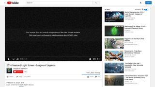 2016 Season | Login Screen - League of Legends - YouTube