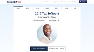 Prior Year Tax Return Software | File Previous Year ... - FreeTaxUSA