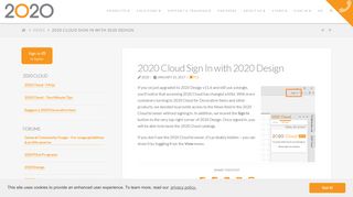 2020 Cloud Sign In with 2020 Design - 2020Spaces