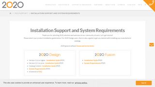 Installation Support and System Requirements | 2020 Spaces