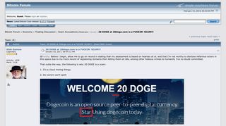 20 DOGE at 20doge.com is a FUCKIN' SCAM!!! - Bitcointalk