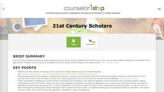 21st Century Scholars – Counselor1Stop
