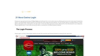 21 Nova Casino Login | casinologin