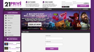 Login - 21Prive Casino | Online Casino games and slots - Welcome ...