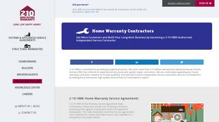 Home Warranty Contractors | 2-10 HBW