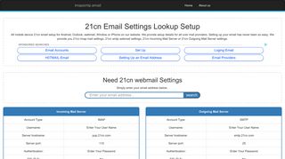 21cn Email Settings | 21cn Webmail | 21cn.com Email