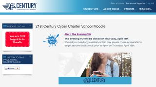 Moodle - 21st Century Cyber Charter School
