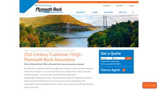 21st Century Customer FAQs | Plymouth Rock Assurance