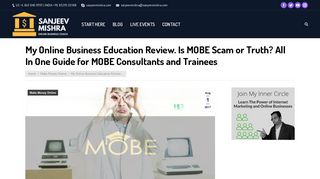 Is MOBE a Scam? Detailed Review of My Online Business Education