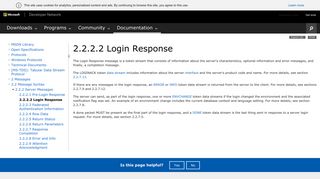 [MS-TDS]: Login Response - MSDN - Microsoft