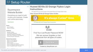 How to Login to the Huawei B310s-22 Orange Flybox - SetupRouter