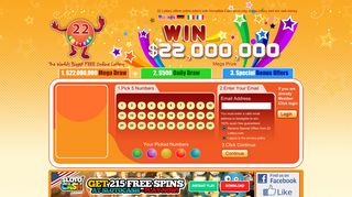22Lottery - Play 22 Lottery Free Online Lottery win $22,000,000