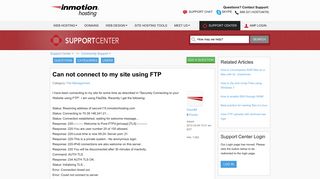 Can not connect to my site using FTP | InMotion Hosting