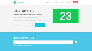 TwentyThree Embed Provider | Embedly
