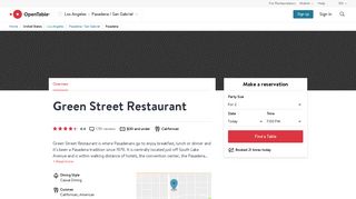 Green Street Restaurant reservations in Pasadena, CA | OpenTable