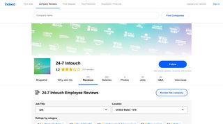 Working at 24-7 Intouch: 600 Reviews | Indeed.com