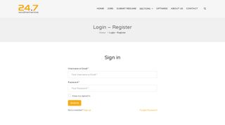 Login - Register - 24-7 Recruitment Services