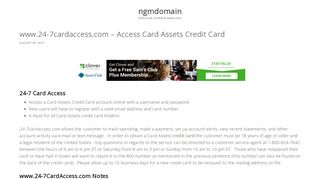 www.24-7cardaccess.com – Access Card Assets Credit Card