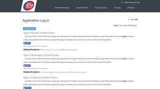 Application Log In on 24 Hour Fitness