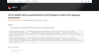 iSCSI initiator fails to authenticate to iSCSI target on Ceph iSCSI ...