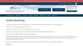 Online Banking - Gratiot Community Credit Union