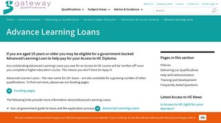 Advance Learning Loans - Gateway Qualifications