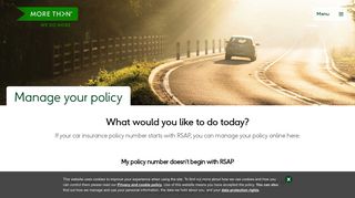 Manage your car insurance policy | MORE THAN