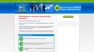 247 Auto Hits . com - Your Source for Unlimited FREE Website Hits ...