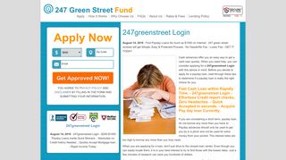 247greenstreet Login | $100$1000 Money advance On the web. Apply