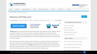 Remove 247Vidz.com - MalwareFixes