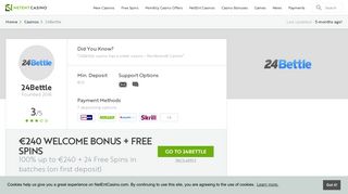 24Bettle | Big Deposit Bonuses To Play With! - NetEnt Casino