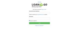 Loan and Go: Client Login