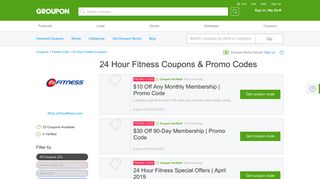 10% off 24 Hour Fitness Promo Codes & Coupons, 2019 - Groupon