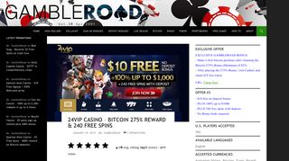 24VIP Casino - Bitcoin 275% reward & 240 free spins …