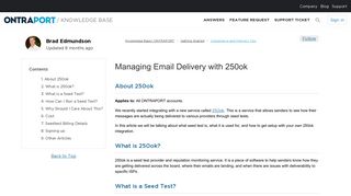 Managing Email Delivery with 250ok – Knowledge Base | ONTRAPORT