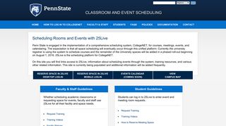 Penn State Classroom and Event Scheduling - Registrar PSU